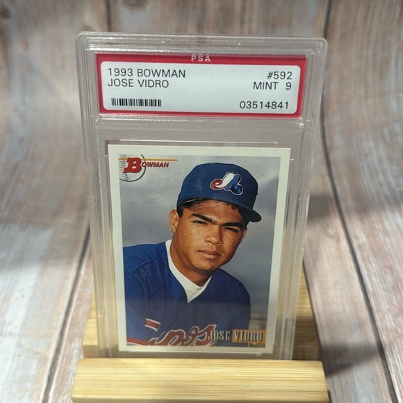 1993 Bowman Jose Vidro #592 PSA Mint 9 Baseball Card Item #ME568 - Picture 2 of 3